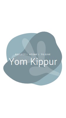 Yom Kippur ønsker white organic-simple