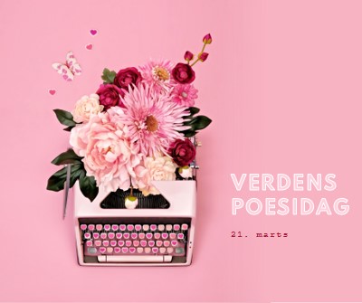 Bogstaver i blomst pink vintage-botanical