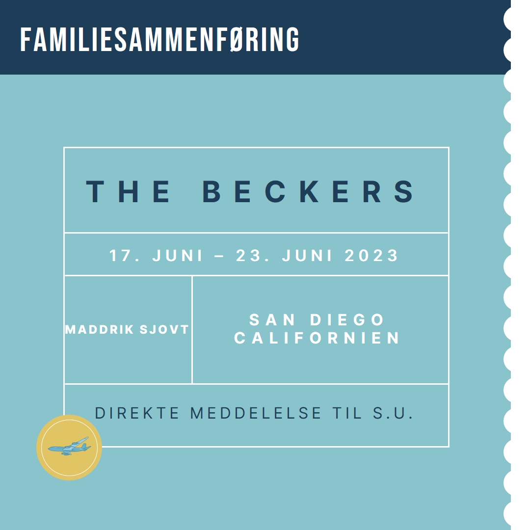Billet til genforeningen blue modern-bold