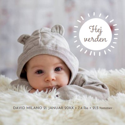 Hej verden gray modern-simple