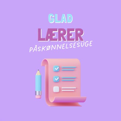 Lærer påskønnelsesuge purple whimsical-color-block