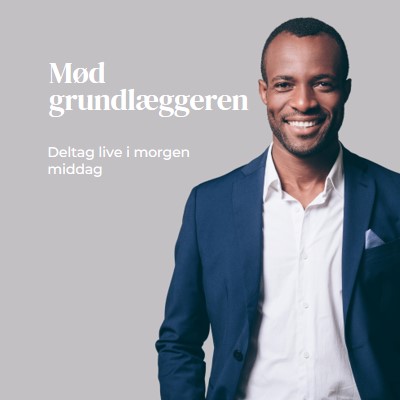 Mød grundlæggeren gray modern-simple