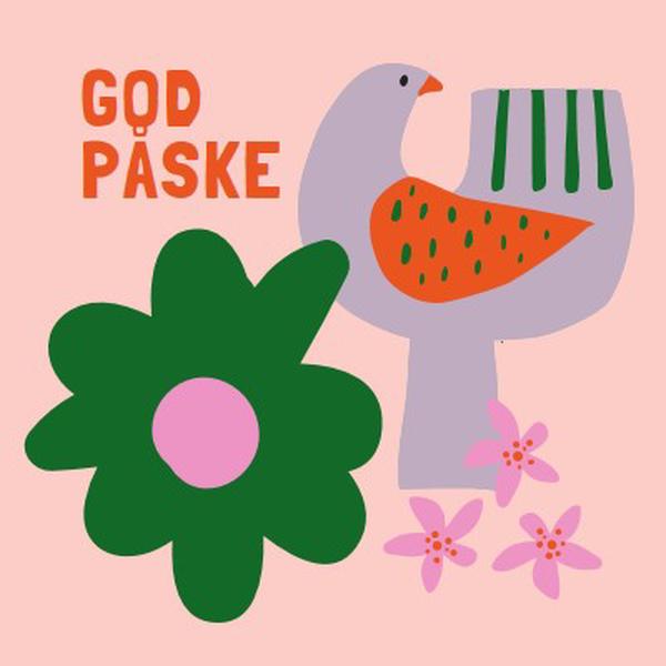 God påske pink whimsical-color-block