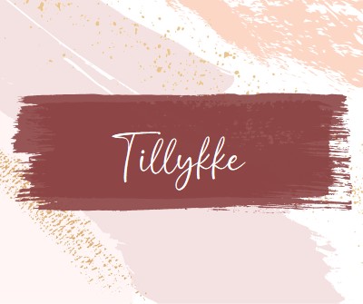 Enkel tillykke pink organic-simple