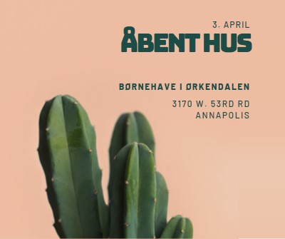 3. april åbent hus pink modern-simple