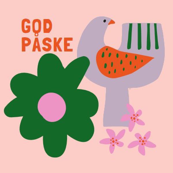 God påske pink whimsical-color-block