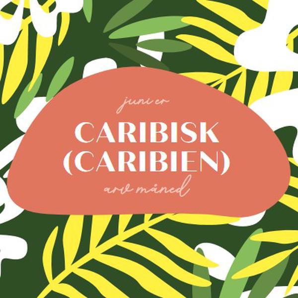 Ære caribisk amerikansk arv green organic-simple