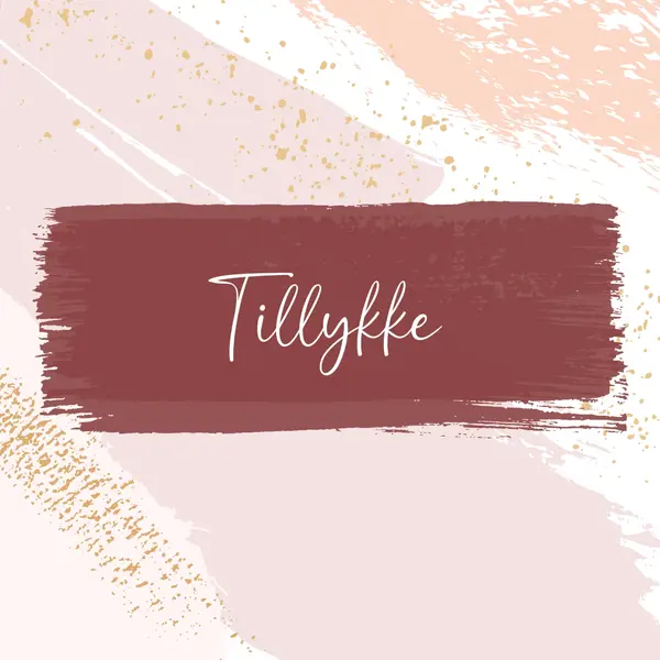 Enkel tillykke pink organic-simple