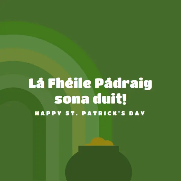 Happy St. Patrick's Day green vintage-retro