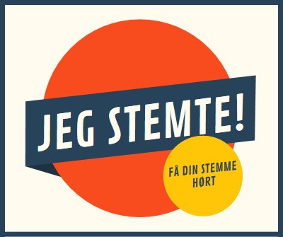 Jeg stemte! red vintage-retro