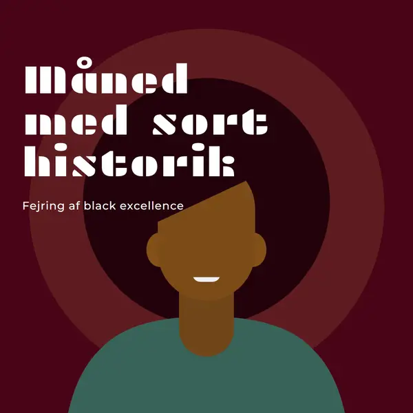 Fejring af Black History Month red modern-color-block