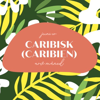 Ære caribisk amerikansk arv green organic-simple