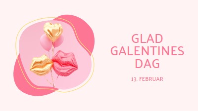 Glad Valentinsdag, gal white organic-simple