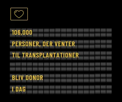 Bliv organdonor i dag black modern-bold