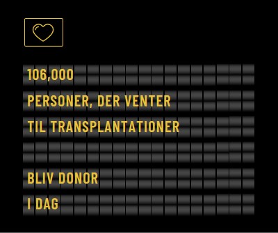 Bliv organdonor i dag black modern-bold