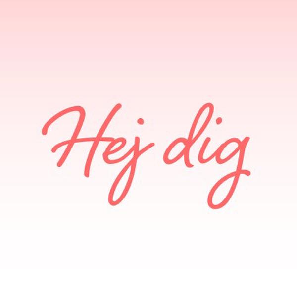 Sig hej pink modern-simple