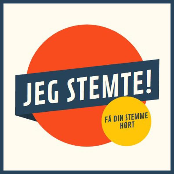 Jeg stemte! red vintage-retro