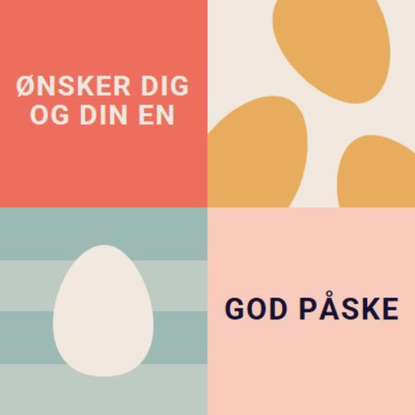 Glad påske til dig og din orange modern-color-block