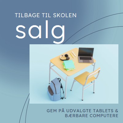 Tilbage til skoleudsalg blue modern-simple