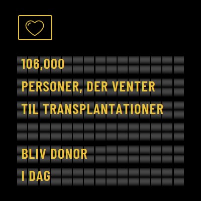 Bliv organdonor i dag black modern-bold