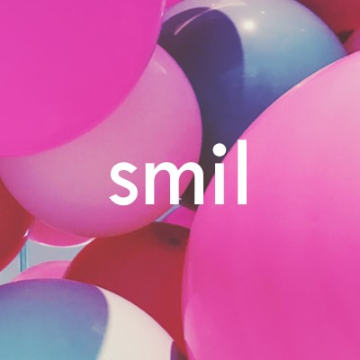 Alle smiler pink modern-bold