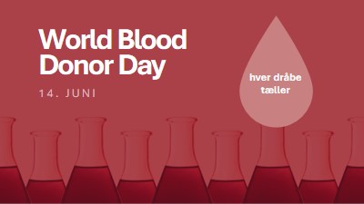 World Blood Donor Day red modern-bold