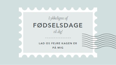 Vidunderlig fødselsdag blue modern-simple