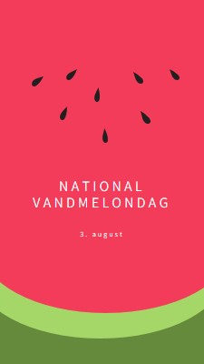 National vandmelondag pink modern-simple