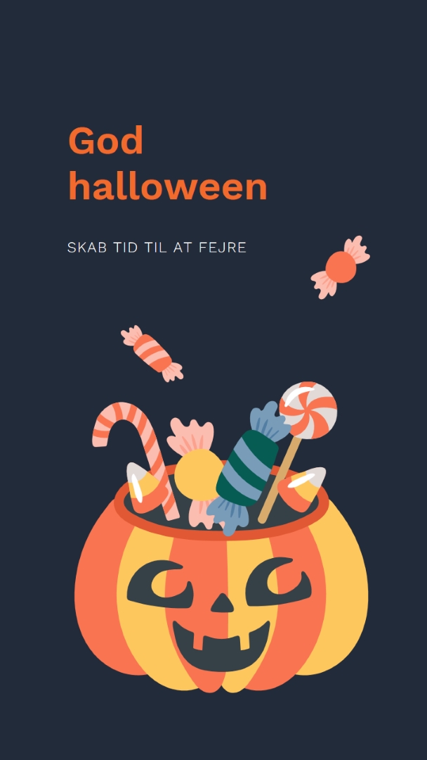 Hav en sød Halloween black whimsical-line