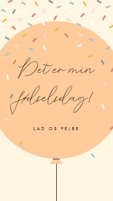 Lad os fejre min fødselsdag yellow whimsical-line