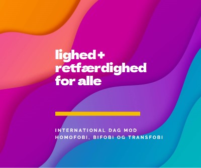 Ære international dag mod homofobi purple modern-bold