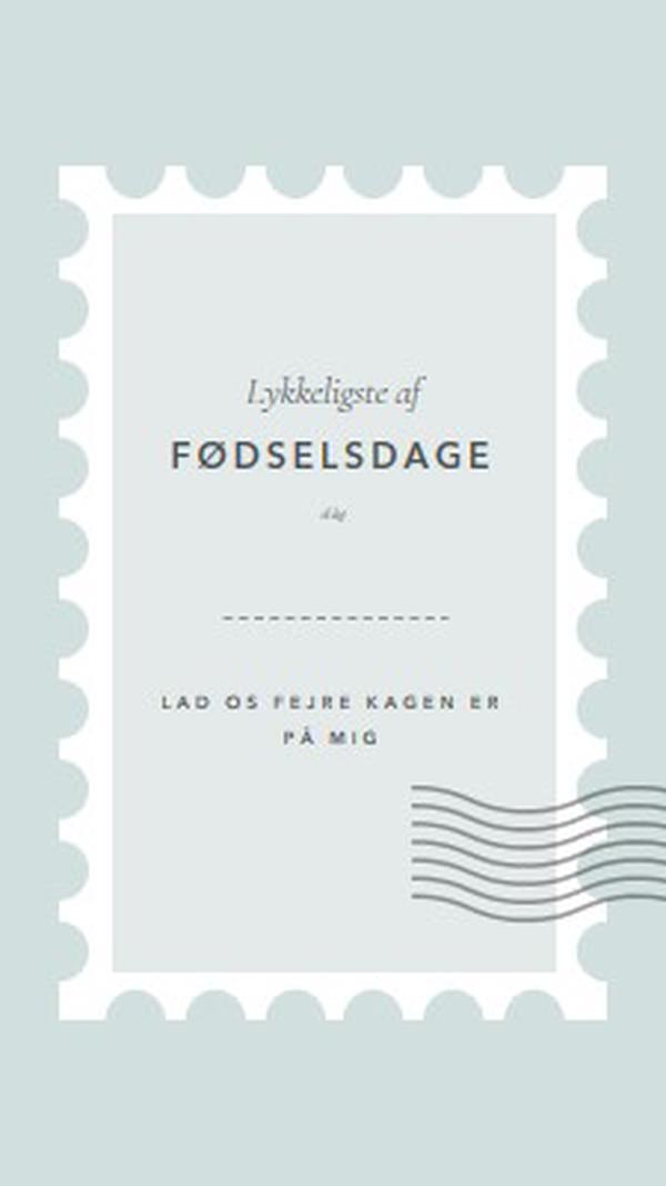 Vidunderlig fødselsdag blue modern-simple