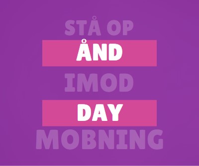 Stå op mod mobning purple modern-bold