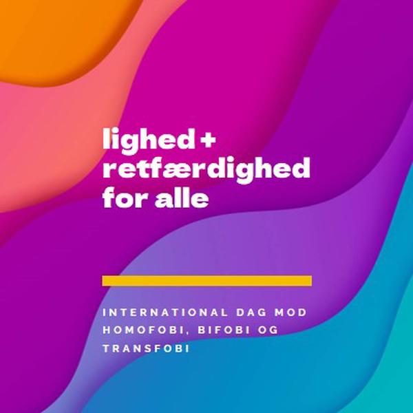 Ære international dag mod homofobi purple modern-bold