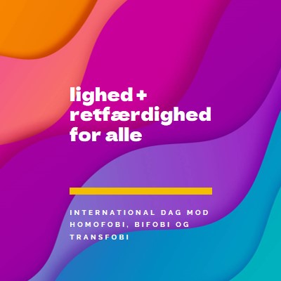 Ære international dag mod homofobi purple modern-bold