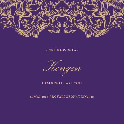 En kroning, der passer til en konge purple modern-simple