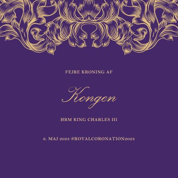 En kroning, der passer til en konge purple modern-simple