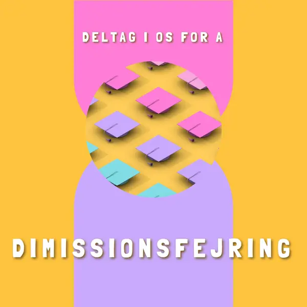 Deltag i dimissionsfejringen yellow whimsical-color-block