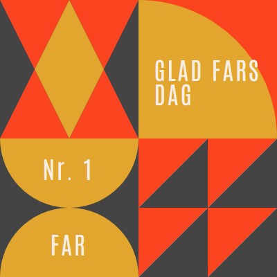 Far nummer et orange modern-geometric-&-linear