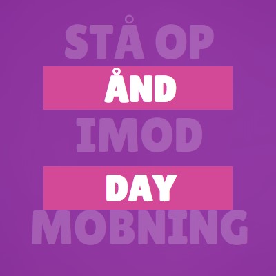 Stå op mod mobning purple modern-bold