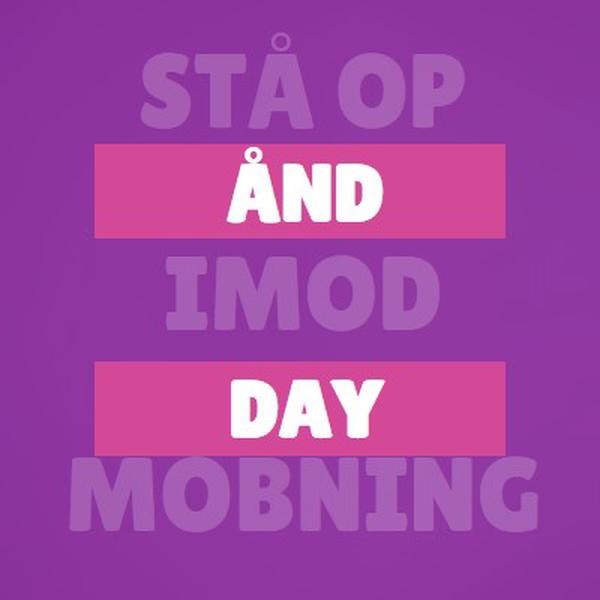 Stå op mod mobning purple modern-bold