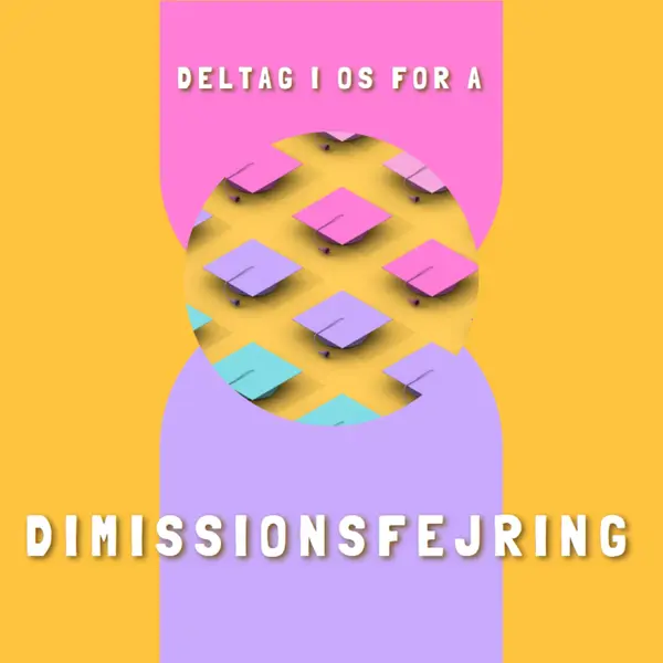 Deltag i dimissionsfejringen yellow whimsical-color-block