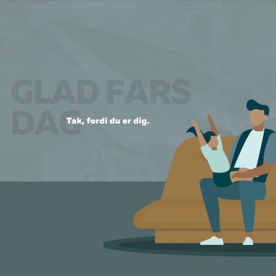 Glad fars dag blue modern-color-block