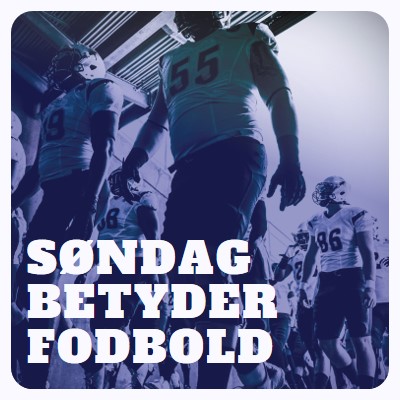 Søndag betyder fodbold purple modern-bold