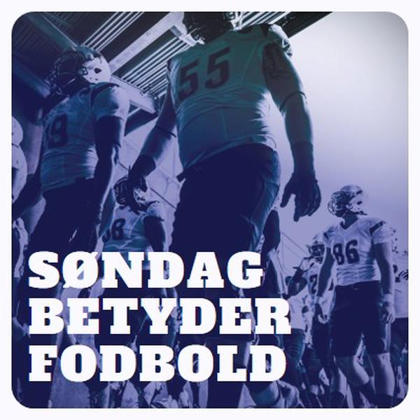 Søndag betyder fodbold purple modern-bold