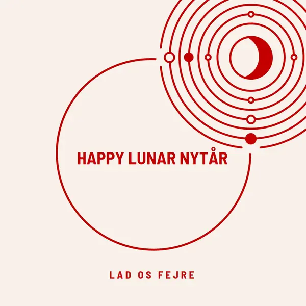 Lad os fejre månens nytår white modern-simple