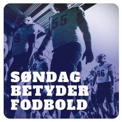 Søndag betyder fodbold purple modern-bold