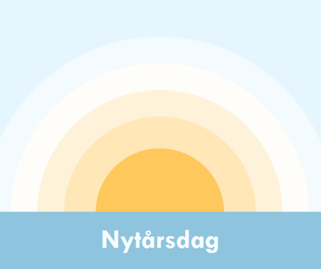Nytårssol blue modern-simple
