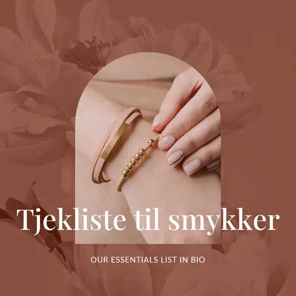 Tjekliste til smykker pink organic-boho