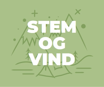 Stem og vind green whimsical-line